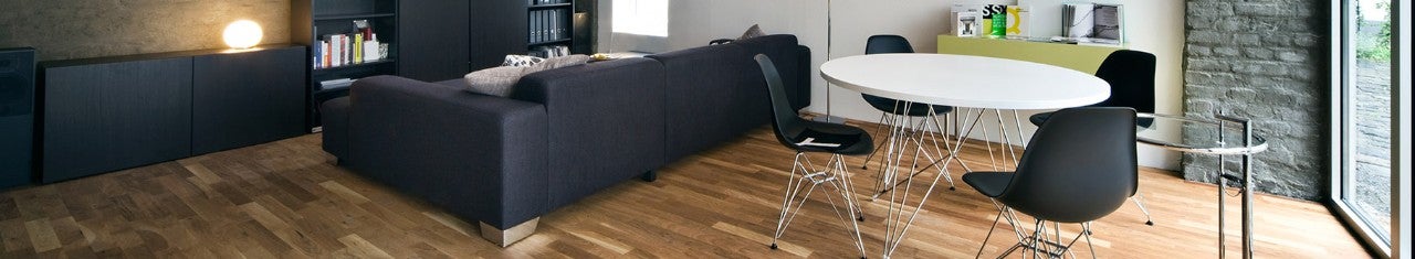 Living room with hardwood floor